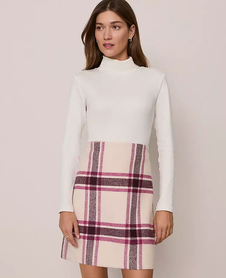 Ann Taylor Weekend Petite Plaid Bouclé Tweed Mini Skirt - Seedpearl 2 Ann Taylor Weekend Petite Plaid Bouclé Tweed Mini Skirt - Seedpearl - Image 2