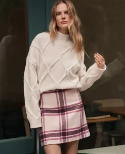 Ann Taylor Weekend Petite Plaid Bouclé Tweed Mini Skirt - Seedpearl