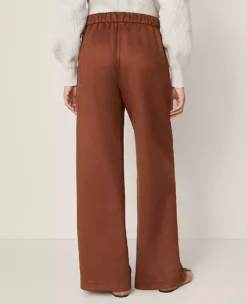 Ann Taylor Petite Weekend Collection Faux Suede Wide-Leg Pant in Rich Bronze 7 Ann Taylor Petite Weekend Collection Faux Suede Wide-Leg Pant in Rich Bronze -Ann Taylor Store 851656 9277 ALT2