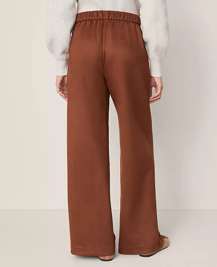 Ann Taylor Petite Weekend Collection Faux Suede Wide-Leg Pant in Rich Bronze 3 Ann Taylor Petite Weekend Collection Faux Suede Wide-Leg Pant in Rich Bronze - Image 3