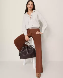 Ann Taylor Petite Weekend Collection Faux Suede Wide-Leg Pant in Rich Bronze 8 Ann Taylor Petite Weekend Collection Faux Suede Wide-Leg Pant in Rich Bronze -Ann Taylor Store 851656 9277 ALT3