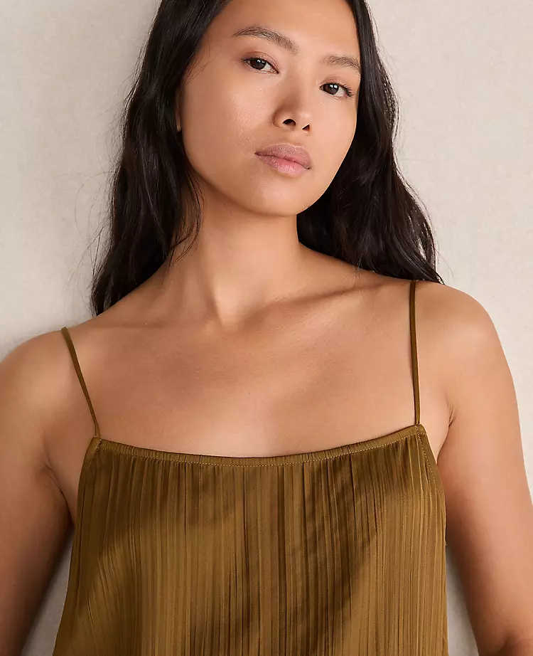 Haven Well Within Silky Pleated Maxi Dress - Dried Moss 2 Haven Well Within Silky Pleated Maxi Dress - Dried Moss - Image 2