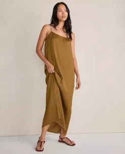 Haven Well Within Silky Pleated Maxi Dress - Dried Moss 9 Haven Well Within Silky Pleated Maxi Dress - Dried Moss -Ann Taylor Store 852075 2159 ALT3