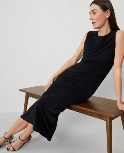 Petite Sleeveless Knit Midi Sheath Dress in Classic Black 5 Petite Sleeveless Knit Midi Sheath Dress in Classic Black -Ann Taylor Store 852452 2222 ALT3