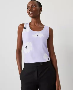 Floral Mixed Media Petite Shell in Lilac Bud