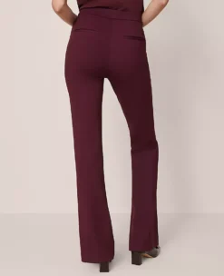 The Skinny Flare Pant In Ponte Poised Plum -Ann Taylor Store 852606 9536 ALT2