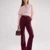 The Skinny Flare Pant In Ponte Poised Plum