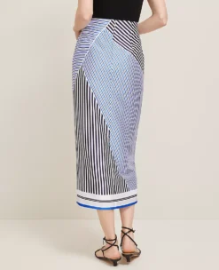 Petite Striped Satin Sarong Skirt - Elegant Night Sky Wrap Midi 5 Petite Striped Satin Sarong Skirt - Elegant Night Sky Wrap Midi -Ann Taylor Store 852858 523107 ALT2