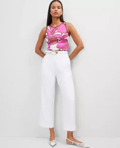 Petite Floral Knit Shell in Rose Violet - Sleeveless Crew Neck Top -Ann Taylor Store 852943 8021 ALT3