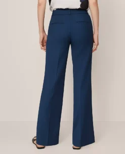 Petite Flare Leg Trousers - Mid Rise Tailored Fit Moonlit Backdrop -Ann Taylor Store 852982 019811 ALT2