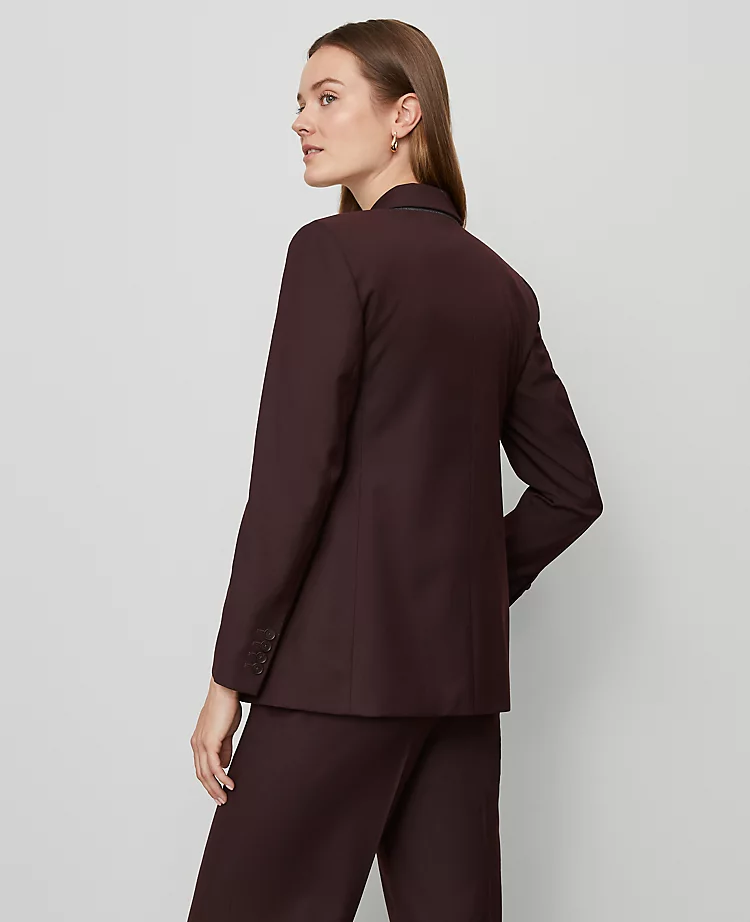 The One-Button Blazer Classic Burgundy 2 The One-Button Blazer Classic Burgundy - Image 2