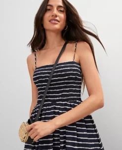 Ann Taylor Petite Weekend Collection Striped Flare Dress -Ann Taylor Store 853116 520046 ALT3