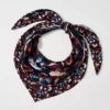 Night Sky Floral Square Scarf - 50" Soft Modal Fashion Wrap