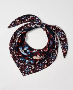 Night Sky Floral Square Scarf - 50" Soft Modal Fashion Wrap