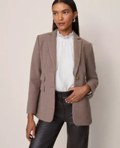 Petite Greenwich Tailored Blazer - Cardamom Heather 6 Petite Greenwich Tailored Blazer - Cardamom Heather -Ann Taylor Store 853394 4139 ALT2
