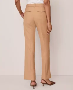 Tailored Women's Straight Leg Suit Pants in Sesame -Ann Taylor Store 853398 7003 ALT2