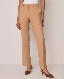 Curvy Fit Straight Leg Dress Pants in Sesame Beige