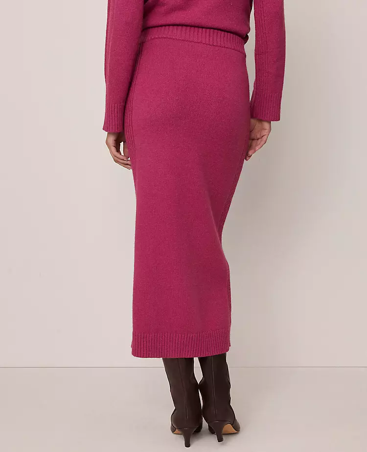 Ann Taylor Petite Weekend Ribbed Sweater Skirt - Strawberry Shortcake 3 Ann Taylor Petite Weekend Ribbed Sweater Skirt - Strawberry Shortcake - Image 3