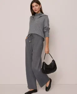 Ann Taylor Petite Weekend Collection Wide-Leg Jogger Pant