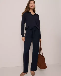 Weekend Collection High Rise Tapered Pant Night Sky 7 Weekend Collection High Rise Tapered Pant Night Sky -Ann Taylor Store 853633 1362 ALT3
