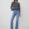 Petite Mid-Rise Bootcut Jeans in Light Indigo Wash