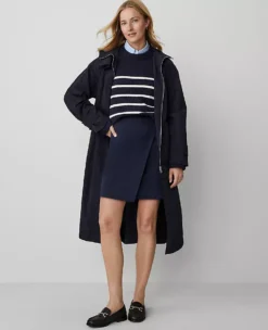 Ann Taylor Petite Weekend Effortless Wrap Skirt - Night Sky