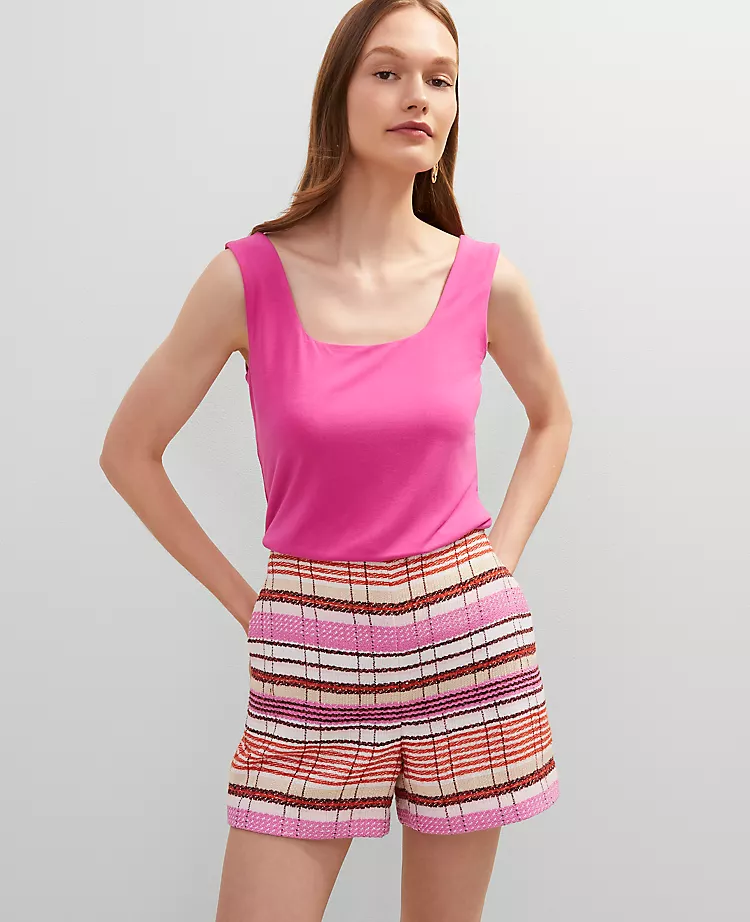 Square Neck Tank Top Rose Violet 1 Square Neck Tank Top Rose Violet