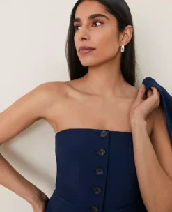 The Strapless Vest In Fluid Crepe Pure Sapphire 13 The Strapless Vest In Fluid Crepe Pure Sapphire -Ann Taylor Store 856973 8818 ALT6