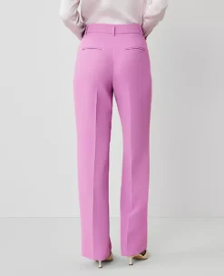 Petite High-Rise Straight Leg Fluid Crepe Pants - Orchid Glow 5 Petite High-Rise Straight Leg Fluid Crepe Pants - Orchid Glow -Ann Taylor Store 856974 9429 ALT2