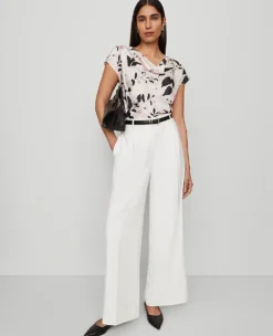 The Modern Wide-Leg Trouser Winter White -Ann Taylor Store 857013 9192 ALT5