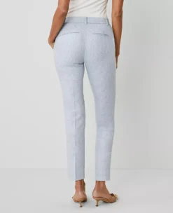 Petite Slim Fit Glen Check Ankle Pants in Blue and White 5 Petite Slim Fit Glen Check Ankle Pants in Blue and White -Ann Taylor Store 857032 018900 ALT2