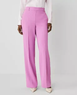 Petite Curvy Fit Straight Leg Dress Pants in Fluid Crepe - Orchid Glow