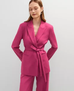 The Belted Blazer Berry Splash 8 The Belted Blazer Berry Splash -Ann Taylor Store 857093 019799 ALT3