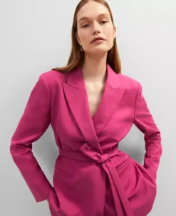 The Belted Blazer Berry Splash 9 The Belted Blazer Berry Splash -Ann Taylor Store 857093 019799 ALT4