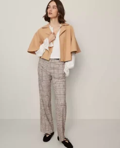 The Jayne Trouser In Plaid Pale Sandalwood -Ann Taylor Store 857177 522577 ALT3