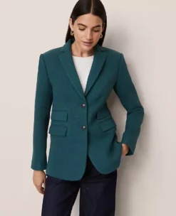 The Greenwich Tailored Blazer in Deep Atlantic Teal 7 The Greenwich Tailored Blazer in Deep Atlantic Teal -Ann Taylor Store 857236 2073 ALT2