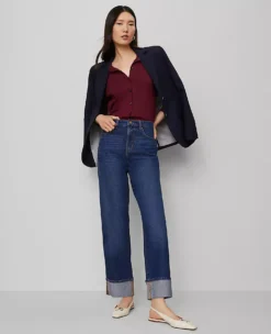 Women's Double-Breasted Blazer - The Madison in Night Sky 7 Women's Double-Breasted Blazer - The Madison in Night Sky -Ann Taylor Store 857242 1362 ALT2