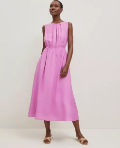Petite Sleeveless Cutout Back Midi Dress in Orchid Glow -Ann Taylor Store 857398 9429 ALT2