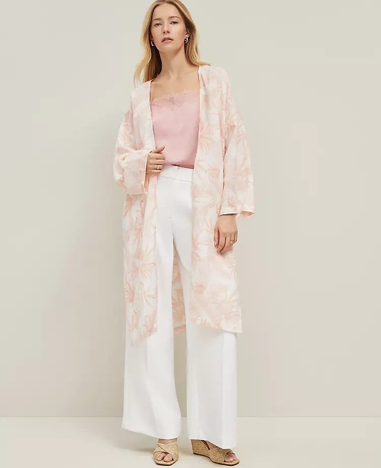 Floral Long Kimono White 1 Floral Long Kimono White