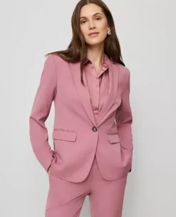 Elegant Smokey Rose Tailored One-Button Blazer -Ann Taylor Store 857584 019862 ALT2