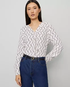 Petite Floral Mixed Media Pleat Front Blouse - Winter White 5 Petite Floral Mixed Media Pleat Front Blouse - Winter White -Ann Taylor Store 857607 522712 ALT2