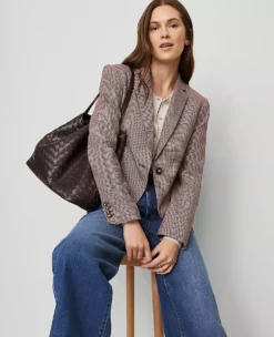 Woven Drawstring Bucket Bag in Dark Chocolate 5 Woven Drawstring Bucket Bag in Dark Chocolate -Ann Taylor Store 857809 7097 ALT2