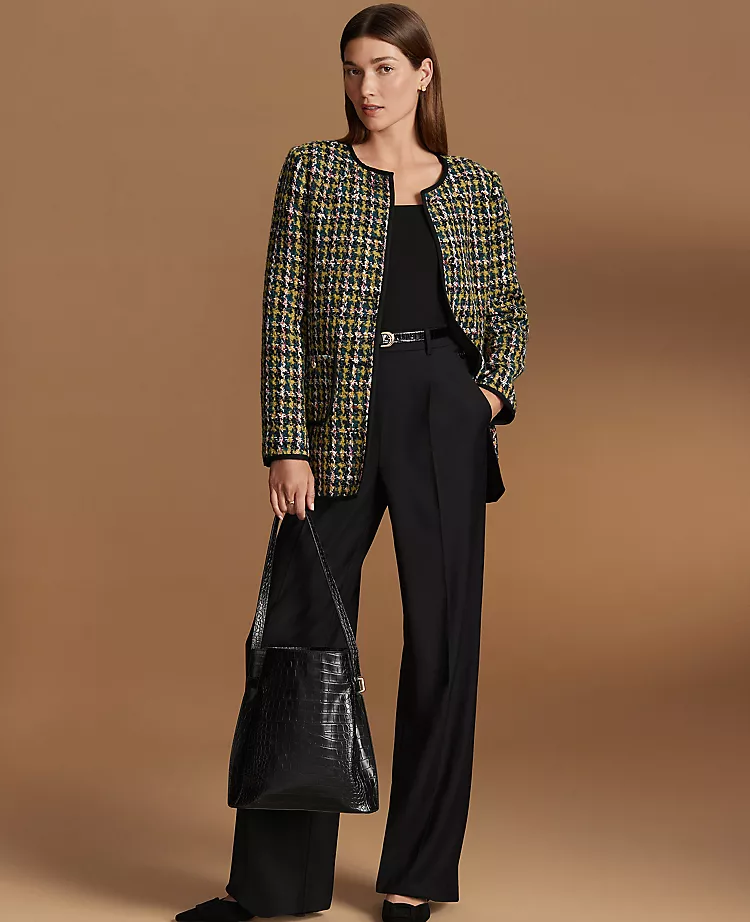 High-Waisted Wide-Leg Pants with Side Button Accents - Black 4 High-Waisted Wide-Leg Pants with Side Button Accents - Black - Image 4