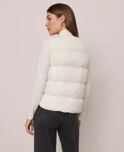 Ann Taylor Petite Weekend Collection Quilted Vest in Winter White -Ann Taylor Store 857905 9192 ALT1