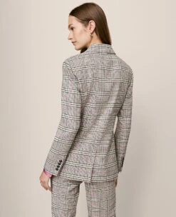 Women's Petite Plaid Crosby Blazer in Pale Sandalwood 6 Women's Petite Plaid Crosby Blazer in Pale Sandalwood -Ann Taylor Store 858446 522577 ALT1