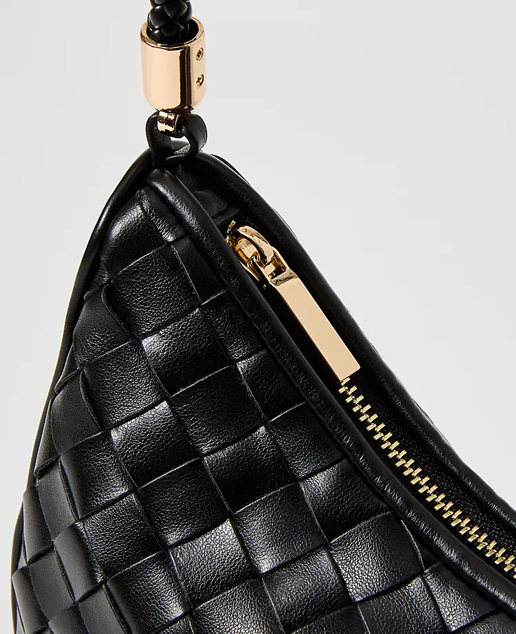 Ann Taylor Weekend Collection Woven Shoulder Bag - Black 2 Ann Taylor Weekend Collection Woven Shoulder Bag - Black - Image 2