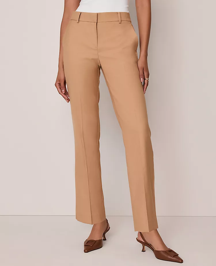 Tailored Petite Curvy Fit Straight-Leg Pant in Sesame 1 Tailored Petite Curvy Fit Straight-Leg Pant in Sesame
