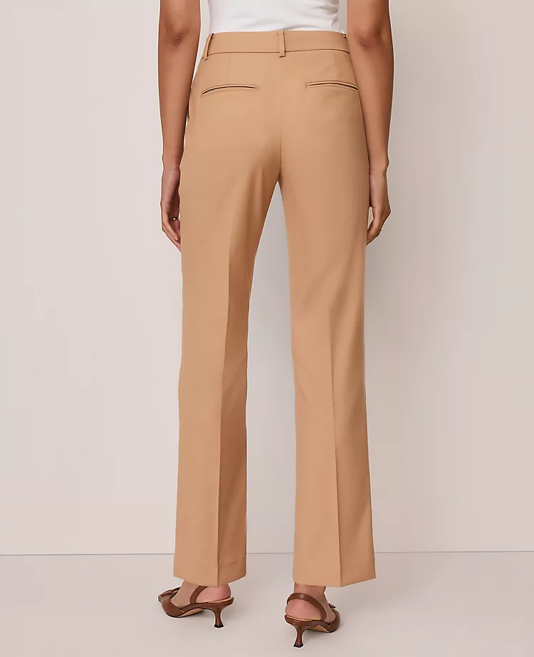Tailored Petite Curvy Fit Straight-Leg Pant in Sesame 2 Tailored Petite Curvy Fit Straight-Leg Pant in Sesame - Image 2