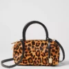 Genuine Leopard Haircalf Mini Crossbody Bag - Brown Multi