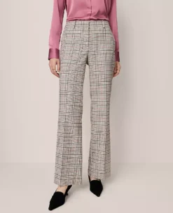 The Jayne Trouser In Plaid - Curvy Fit Pale Sandalwood
